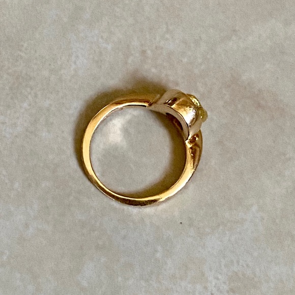 14K Yellow Gold Nugget Vintage Ring - Picture 6 of 15